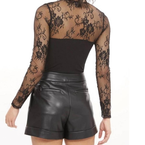 Generation Love Black lace Ling Sleeve Bodysuit NWOT SZ. SMALL - Picture 2 of 6